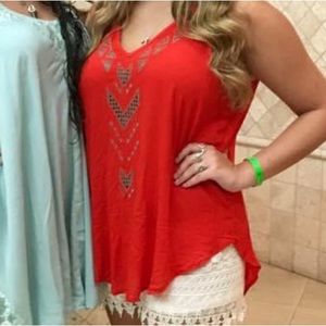 Astr orange tank top